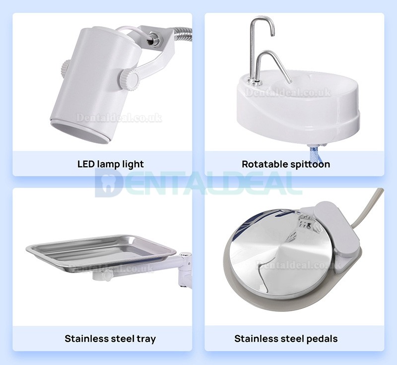 Portable Dental Folding Chair with LED Light + Turbine Unit + Tray